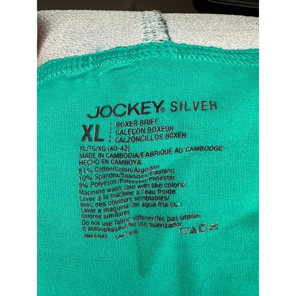 Jockey‎ Generation XL Boxer Briefs Silver Cotton Stretch Anti-Microbial NWT